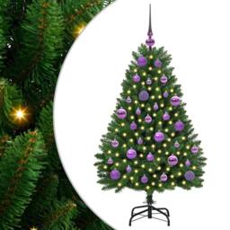 Berkfield Home Artificial Christmas Tree with Stand Green 120 cm PVC & Metal - thumbnail 2