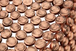 Orsina Templar Beaded Iron Copper Coffee Table in Gold - thumbnail 3