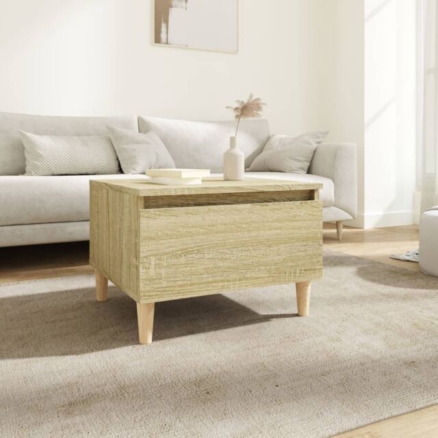 Berkfield Home Side Table Sonoma Oak 50x46x35 cm Engineered Wood in Brown - Size: 50 x 46 x 35 cm - image 1