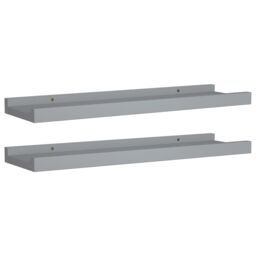 Berkfield Home Picture Frame Ledge Shelves 2 pcs Grey 40x9x3 cm MDF - Size: 40 x 9 x 3 cm - thumbnail 2
