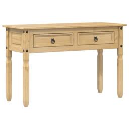Berkfield Home Console Table Corona 115x46x73 cm Solid Wood Pine in Light Brown - Size: 115 x 46 x 73 cm - thumbnail 1