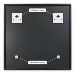 Showerdrape Paddington Brushed Framed Square Mirror 45x45cm in Black - Size: 45x45 cm - thumbnail 5