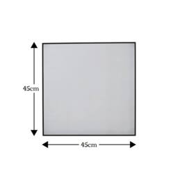 Showerdrape Paddington Brushed Framed Square Mirror 45x45cm in Black - Size: 45x45 cm - thumbnail 2