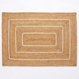 Esselle Prestbury Border Handbraided Rug in Natural - Size: 120 cm x 170 cm - thumbnail 1