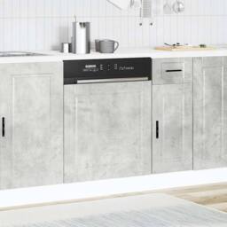 Berkfield Home Decorative Dishwasher Panel Porto Concrete Grey 60x1.5x67 cm Engi - thumbnail 1