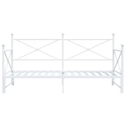 Berkfield Home Daybed with Trundle without Mattress White 100x190 cm Steel - thumbnail 6