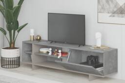 Decortie Stockton' Modern TV Unit with Storage 160cm in Grey - Size: 1 Pack - thumbnail 4