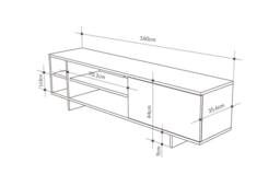Decortie Stockton' Modern TV Unit with Storage 160cm in Grey - Size: 1 Pack - thumbnail 5
