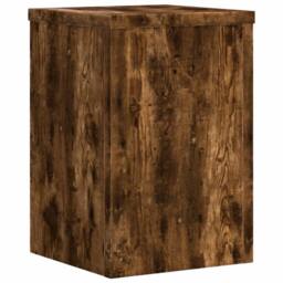 Berkfield Home Plant Stands 2 pcs Smoked Oak 25x25x35 cm Engineered Wood in Brown - Size: 25 x 25 x 35 cm - thumbnail 7
