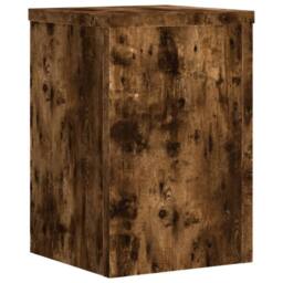 Berkfield Home Plant Stands 2 pcs Smoked Oak 25x25x35 cm Engineered Wood in Brown - Size: 25 x 25 x 35 cm - thumbnail 4
