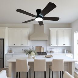 Garwarm Dimmable Ceiling Fans, Noiseless Modern Fan Light in Black - thumbnail 8