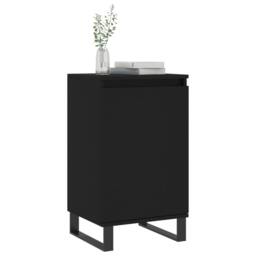 Berkfield Home Sideboards 2 pcs Black 40x35x70 cm Engineered Wood - Size: 40 x 35 x 70 cm - thumbnail 1