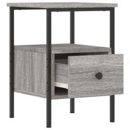 Berkfield Home Bedside Cabinets 2 pcs Grey Sonoma 34x36x50 cm Engineered Wood - Size: 34 x 36 x 50 cm - thumbnail 6