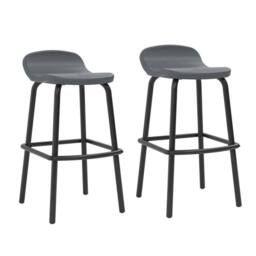 Rowlinsons Outdoor Bar Stools - Resin - L53 x W46 x H90 cm in Grey - thumbnail 2