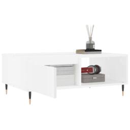 Berkfield Home Coffee Table White 90x60x35 cm Engineered Wood - Size: 90 x 60 x 35 cm - thumbnail 4