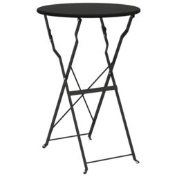Berkfield Home Folding Bistro Table Anthracite √ò50x71 cm Powder-coated Steel - Size: 50x71 cm - thumbnail 2