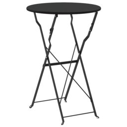 Berkfield Home Folding Bistro Table Anthracite √ò50x71 cm Powder-coated Steel - Size: 50x71 cm - thumbnail 6
