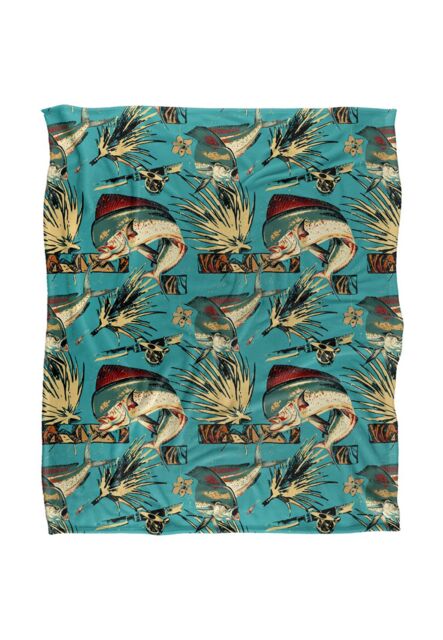 JQ Licensing Jl-Jp-Jq Dorado Fishing Tiki Silky Touch Super Soft Throw Blanket 152 X 127 cm in White - image 1
