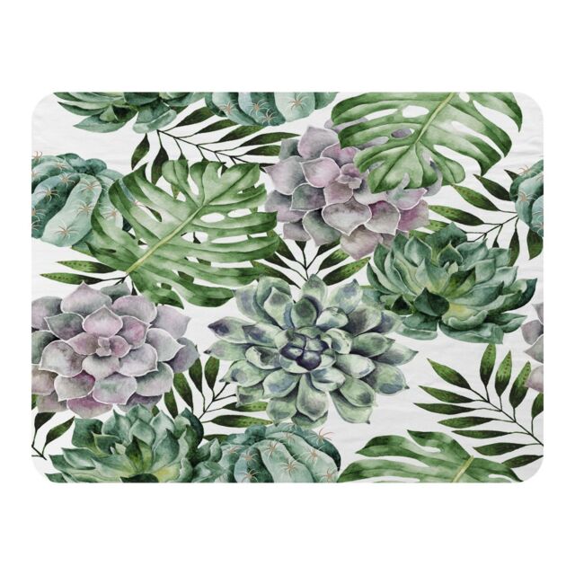 Benjamin Tate Design Watercolour Botanical Leaves Blanket in Natural - Size: 120 cm x 150 cm - image 1