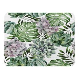 Benjamin Tate Design Watercolour Botanical Leaves Blanket in Natural - Size: 120 cm x 150 cm - thumbnail 1