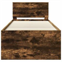 Berkfield Home Daybed Manual Smoked Oak & Black 75 x 190 cm Engineered Wood in Brown - thumbnail 8