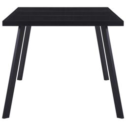 Berkfield Home Dining Table Black 160x80x75 cm Tempered Glass - Size: 160 x 80 x 75 cm - thumbnail 3