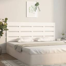 Berkfield Home Headboard White 160x3x80 cm Solid Wood Pine - Size: 160 x 3 x 80 cm - thumbnail 1