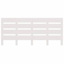 Berkfield Home Headboard White 160x3x80 cm Solid Wood Pine - Size: 160 x 3 x 80 cm - thumbnail 4