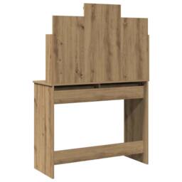 Berkfield Home Dressing Table with LED Lights Artisan Oak 96x40x142 cm in Brown - Size: 96 x 40 x 142 cm - thumbnail 8