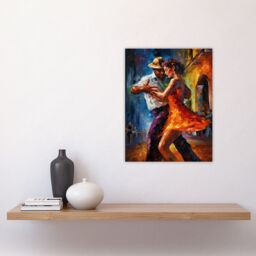 "Artery8 Wall Art Print Salsa Street Dance Colourful Dancing Painting Rhythm Body Energy Theatre Arts Artwork Poster - Size: W18"" x H24""" - thumbnail 4
