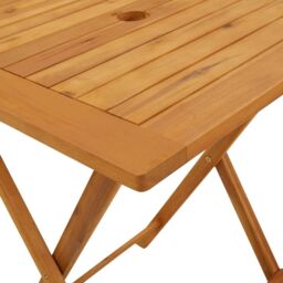 Berkfield Home Folding Garden Table 60x60x75 cm Solid Acacia Wood in Brown - Size: 60 x 60 x 75 cm - thumbnail 6