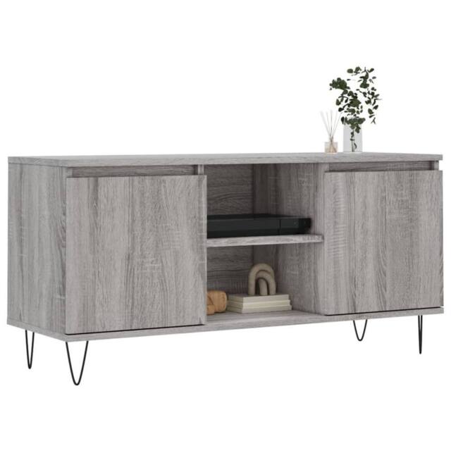 Berkfield Home TV Cabinet Grey Sonoma 104x35x50 cm Engineered Wood - Size: 104 x 35 x 50 cm - image 1