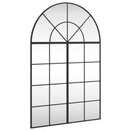 Berkfield Home Wall Mirror Black 80x120 cm Arch Iron - thumbnail 2