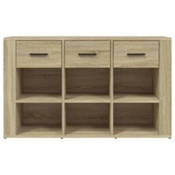 Berkfield Home Sideboard Sonoma Oak 100x30x59.5 cm Engineered Wood in Brown - thumbnail 6