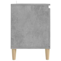 Berkfield Home TV Cabinet with Solid Wood Legs Concrete Grey 103.5x35x50 cm - thumbnail 6