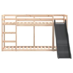 Berkfield Home Bunk Bed with Slide&Ladder without Mattress 80x200 cm in Brown - thumbnail 5