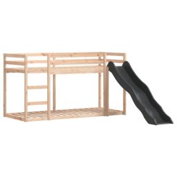 Berkfield Home Bunk Bed with Slide&Ladder without Mattress 80x200 cm in Brown - thumbnail 4