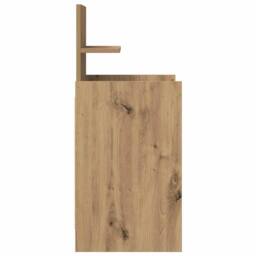 Berkfield Home Durable Bedside Cabinet with 2 Drawers Artisan Oak 38x34x80 cm in Brown - Size: 38 x 34 x 80 cm - thumbnail 7