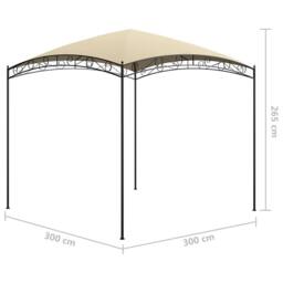 Berkfield Home Gazebo 3x3x2.65 m Cream 180 g/m ² in Beige - thumbnail 5