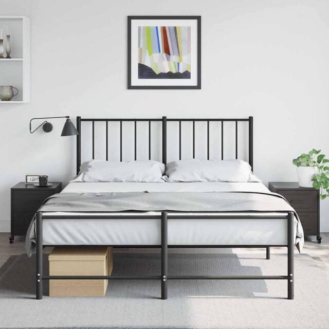 Berkfield Home Stylish Bedside Cabinets 2 pcs Black 36x39x43.5 cm Steel - image 1