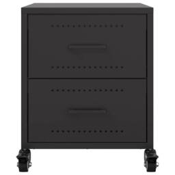 Berkfield Home Stylish Bedside Cabinets 2 pcs Black 36x39x43.5 cm Steel - thumbnail 5