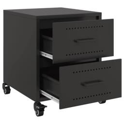 Berkfield Home Stylish Bedside Cabinets 2 pcs Black 36x39x43.5 cm Steel - thumbnail 9