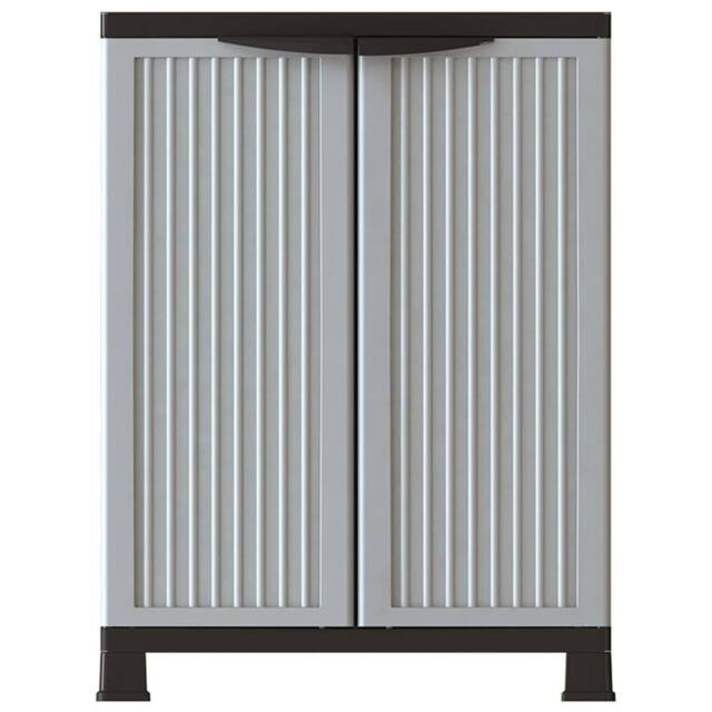 Berkfield Home Plastic Cabinet 68x39x92 cm in Grey - Size: 68 x 39 x 92 cm - image 1