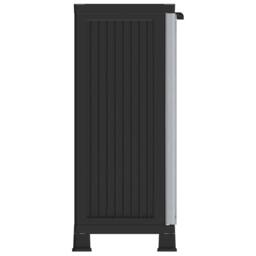 Berkfield Home Plastic Cabinet 68x39x92 cm in Grey - Size: 68 x 39 x 92 cm - thumbnail 4