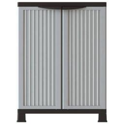 Berkfield Home Plastic Cabinet 68x39x92 cm in Grey - Size: 68 x 39 x 92 cm