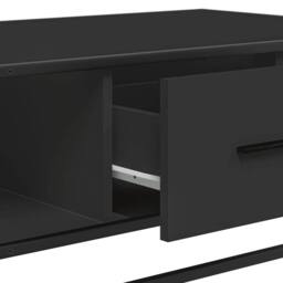 Berkfield Home Coffee Table Black 100x57x35 cm Engineered Wood & Metal - Size: 100 x 57 x 35 cm - thumbnail 9