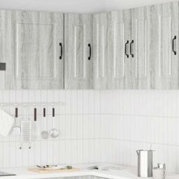Berkfield Home Kitchen Wall Corner Cabinet Kalmar Grey Sonoma Engineered Wood - thumbnail 3