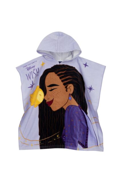 Disney Women's Wish Hooded Towel Poncho in Purple - image 1