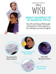 Disney Women's Wish Hooded Towel Poncho in Purple - thumbnail 6