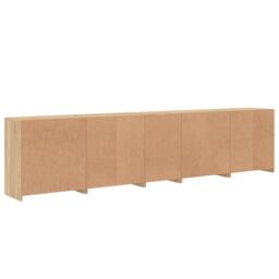 Berkfield Home Sideboard with LED Lights Sonoma Oak 283x37x67 cm in Brown - Size: 283 x 37 x 67 cm - thumbnail 9
